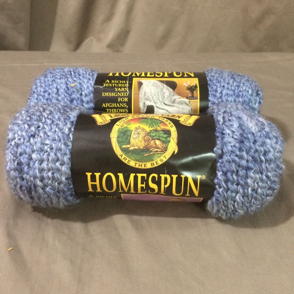 Lion Brand Homespun Yarn Lot of 2 Skeins Textured Bulky Williamsburg #321